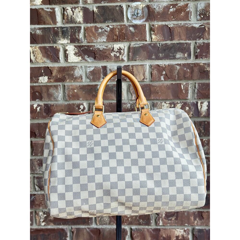 Louis Vuitton Speedy Handbag Damier Azur 35 34899 - Picture 2 of 16